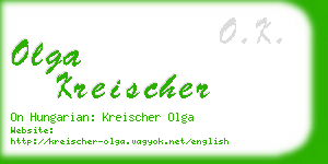 olga kreischer business card